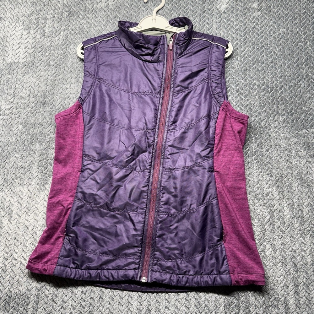 Title Nine Vest Women L Purple Stretch Asymmetrical‎ Full Zip Outdoor Golf